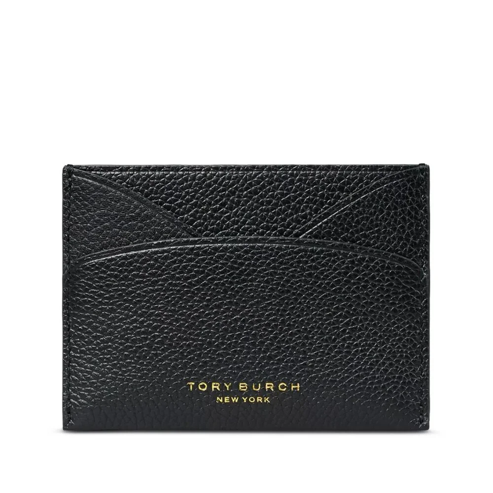 TORY BURCH Romy Flat Card Case, Black, New with Tags